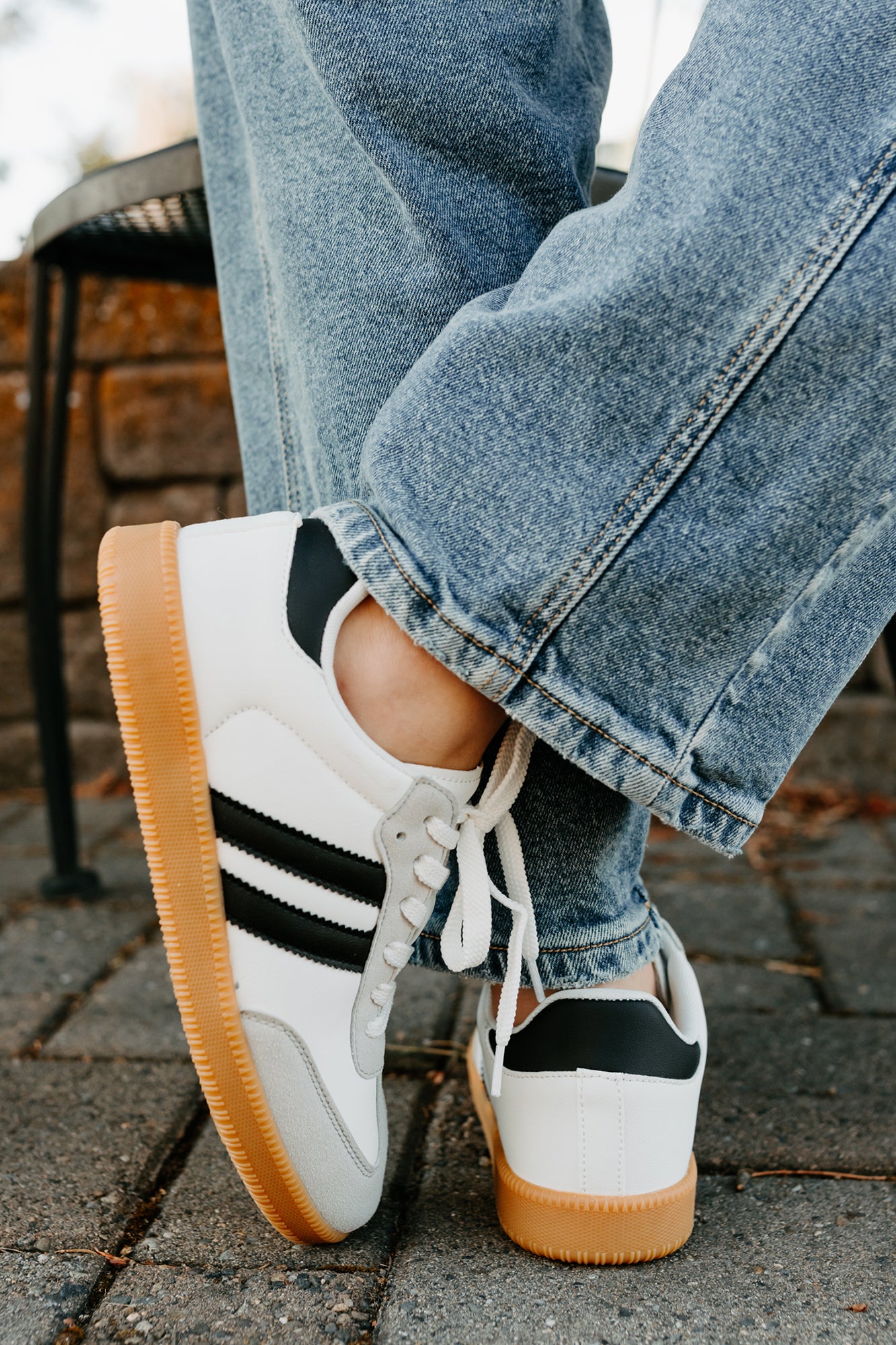 Vibes In Motion Lace-Up Platform Sneakers (White) - NanaMacs