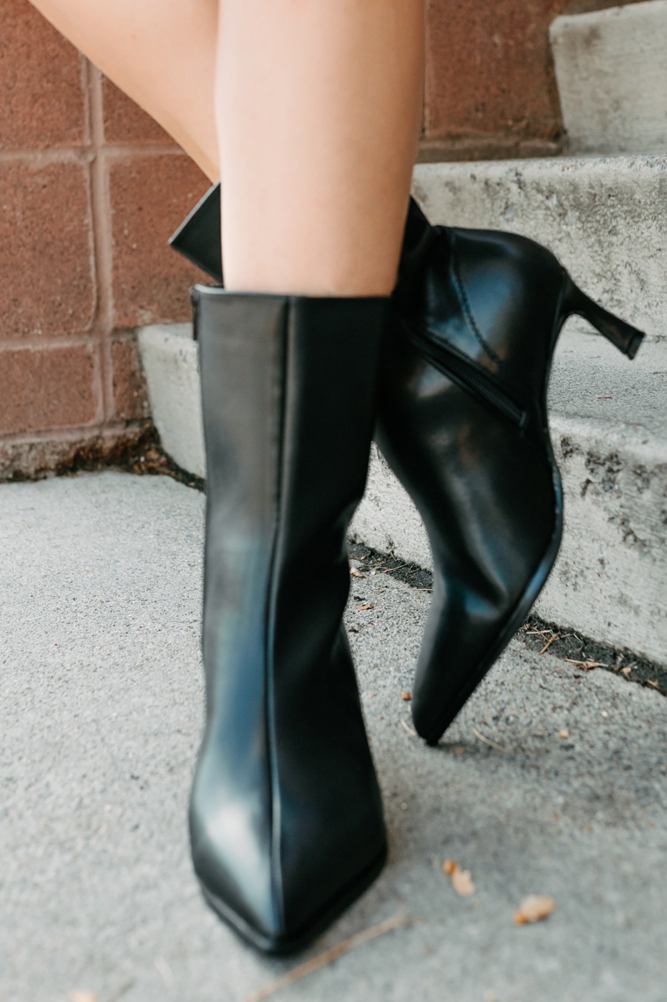 Autumn Hues Pointed Toe Stiletto Booties (Black) - NanaMacs