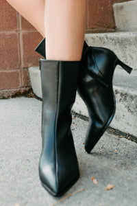 Autumn Hues Pointed Toe Stiletto Booties (Black) - NanaMacs