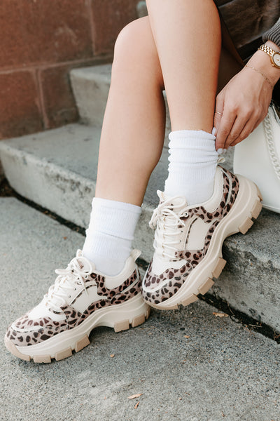 Ready To Bounce Chunky Platform Sneakers (Leopard) - NanaMacs