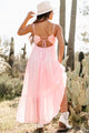 Lost In The Melody Tiered Maxi Dress (Ballerina Pink) - NanaMacs