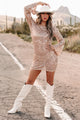 Jaw Dropper Bell Sleeve Sequin Mini Dress (Rose Gold) - NanaMacs