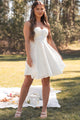 Summer Dates Eyelet Mini Dress (Off White) - NanaMacs