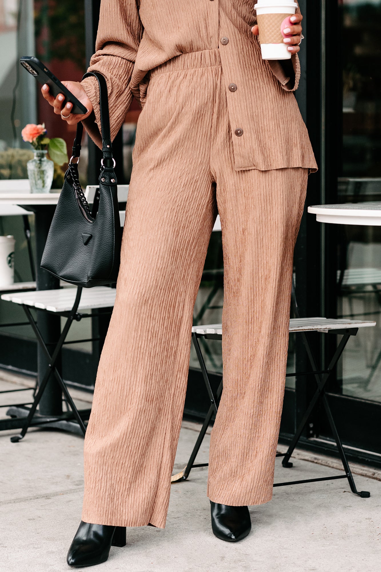 Interesting Scenarios Textured Wide Leg Pants (Coco) · NanaMacs