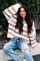 My Favorite Notification Striped Sweater (Ivory/Multi) - NanaMacs