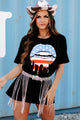 "Dripping With Pride" Oversized Graphic T-Shirt Dress (Black) - Print On Demand - NanaMacs