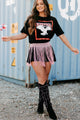 "Rock & Roll Tour" Oversized Graphic T-Shirt Dress (Black) - Print On Demand - NanaMacs