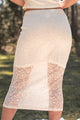 Sweet Eloquence Lace Midi Skirt (Cream) - NanaMacs