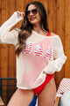 U.S. Of Yay "USA" Crochet Top (Ivory) - NanaMacs