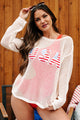 U.S. Of Yay "USA" Crochet Top (Ivory) - NanaMacs