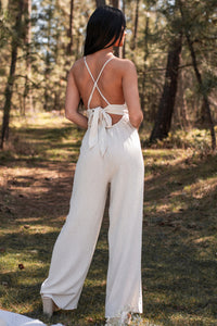 Take Me To Cabo Linen Crochet Lace Jumpsuit (Natural) - NanaMacs