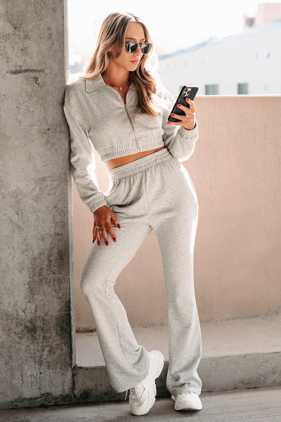 Early Morning Classes Lounge Set (Heather Grey) - NanaMacs