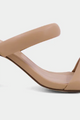 PREORDER Fashionable Farah Double Strap Heels (Nude) - NanaMacs