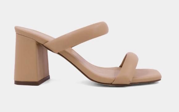 PREORDER Fashionable Farah Double Strap Heels (Nude) - NanaMacs