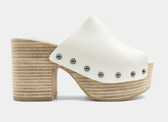 PREORDER Great Like Gina Platform Clog Sandal (Bone) - NanaMacs