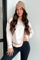 Bronze Ambition Contrast Seam Sweatshirt (Taupe)