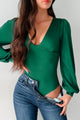 Serene Energy V-Neck Bodysuit (Green)