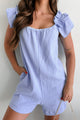 Purest Kind Of Love Ruffle Sleeve Romper (Blue) - NanaMacs