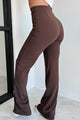 Work Talk High Waist Dress Pant (Chocolate) - NanaMacs