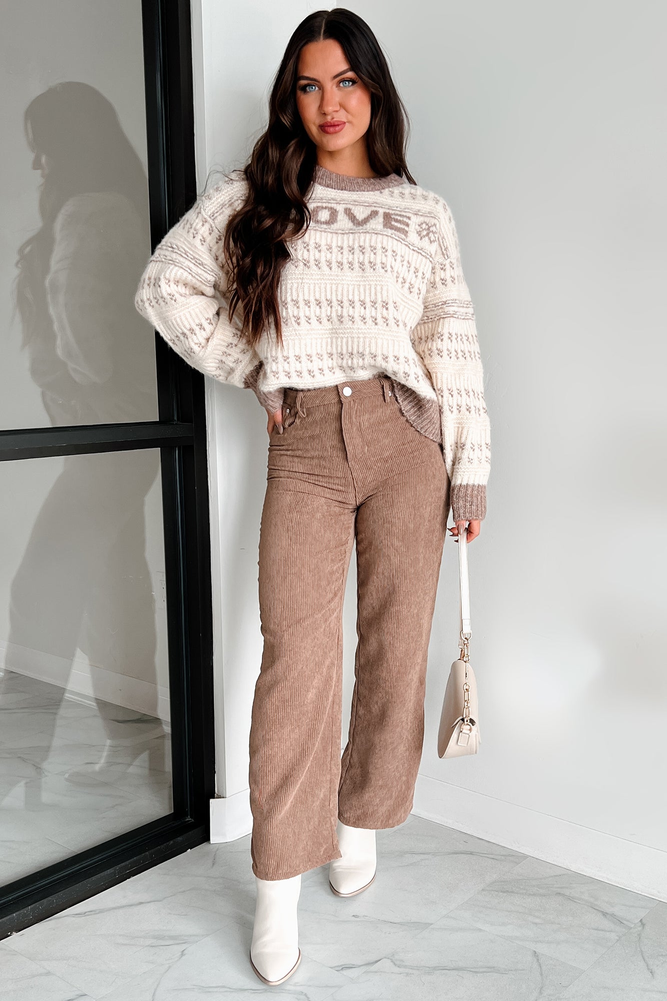 Cozy & Loving It Fair Isle Sweater (Oatmeal/Cream) - NanaMacs