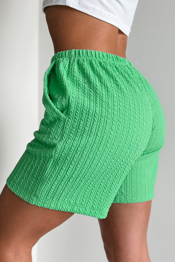 Good News Textured Shorts (Garden Green) - NanaMacs