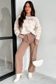 Zachary High Rise Corduroy Pants (Mocha)