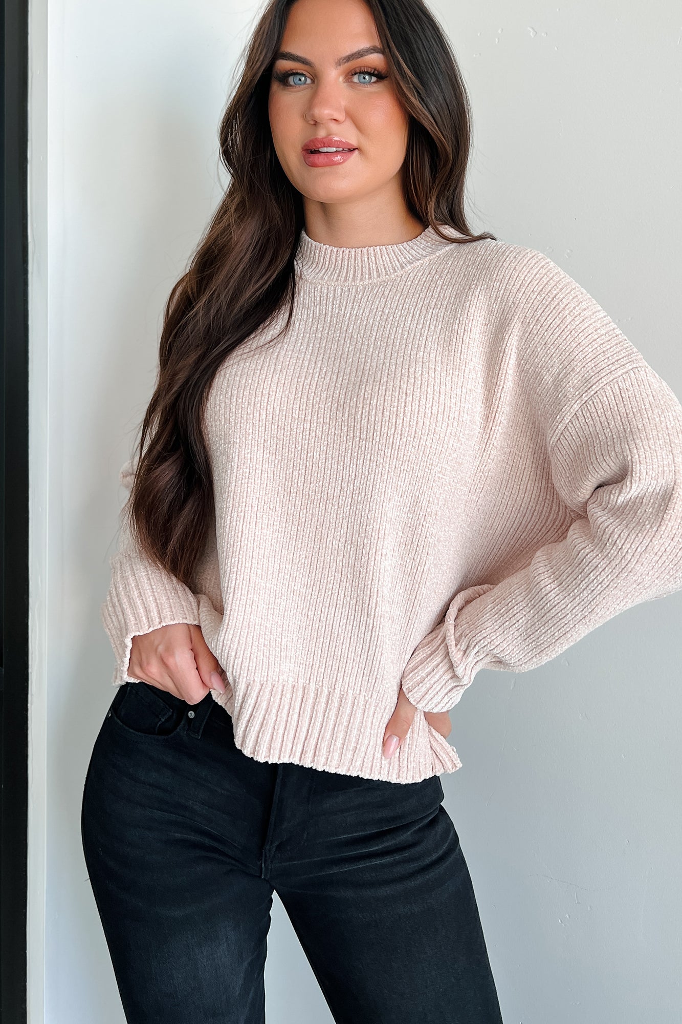 Latte Sippin' Chenille Sweater (Oatmeal) - NanaMacs