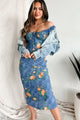 April Showers Floral Maxi Dress (Blue) - NanaMacs