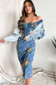 April Showers Floral Maxi Dress (Blue) - NanaMacs