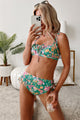 Sandcastles & Smiles High Waist Floral Bikini Set (Green Floral) - NanaMacs