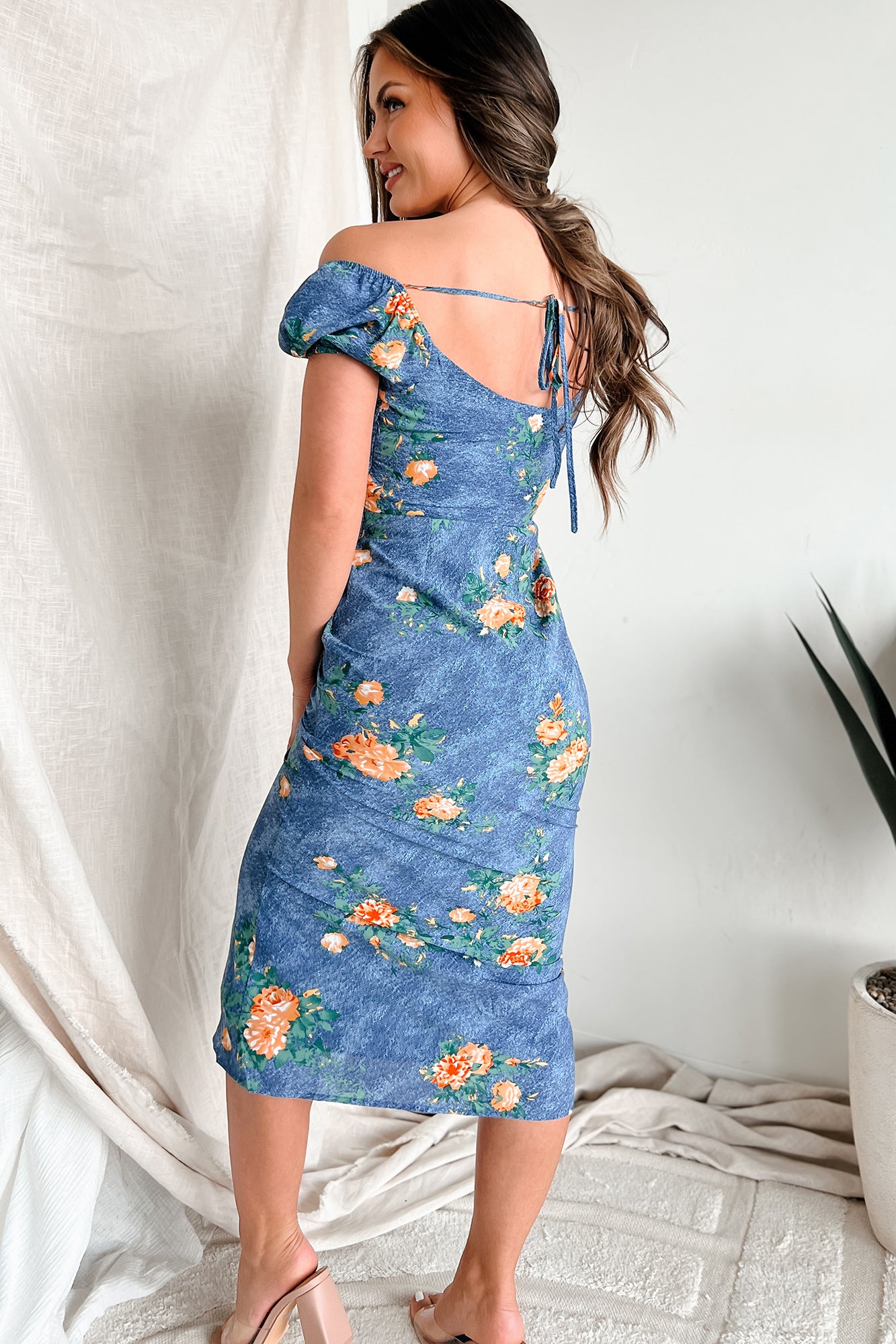 April Showers Floral Maxi Dress (Blue) - NanaMacs