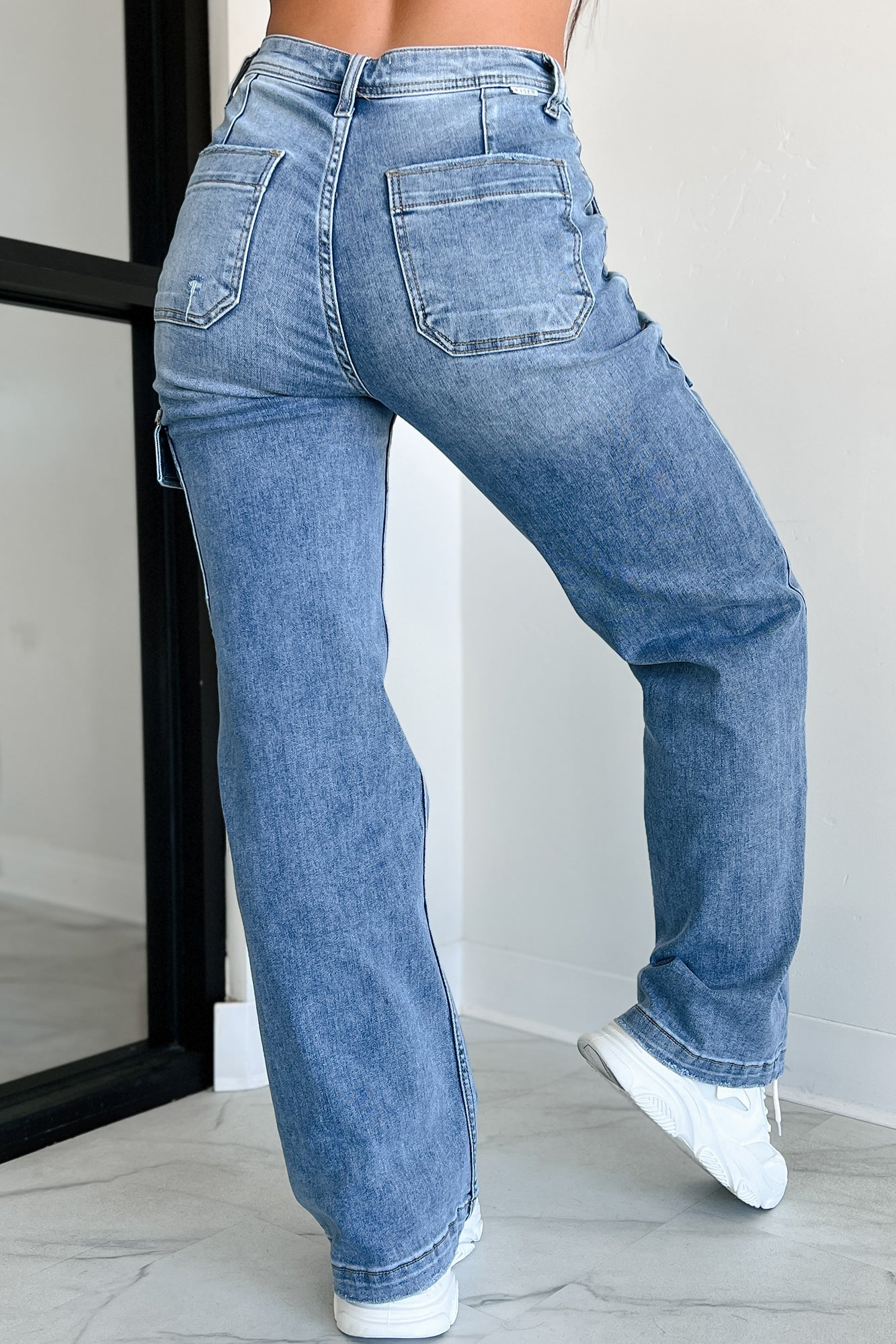 Durham High Rise Cargo Pocket Risen Jeans (Medium) - NanaMacs