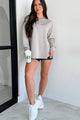 Faulkner Oversized Long Sleeve Top (Stone) - NanaMacs