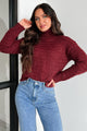 Existing In The Moment Turtleneck Sweater (Burgundy) - NanaMacs