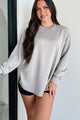 Faulkner Oversized Long Sleeve Top (Stone) - NanaMacs