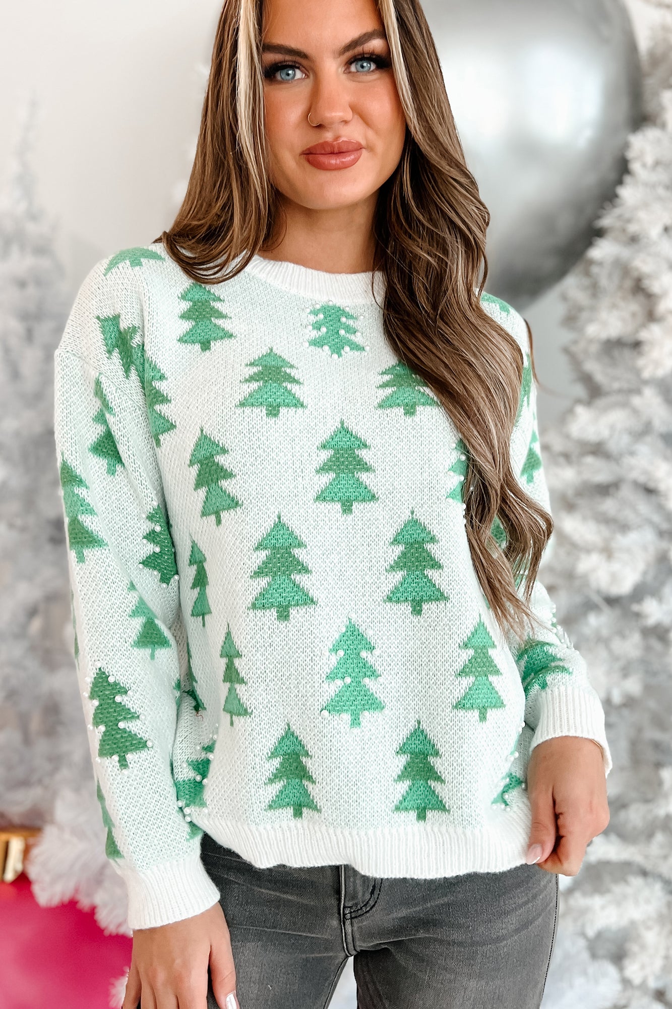 White holiday outlet sweater