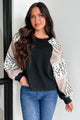 Wyoming Trails Aztec Sleeve Top (Black/Multi)