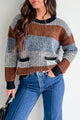 Warm Embrace Colorblock Sweater (Black Multi)