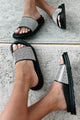 Endless Sparkle Rhinestone Slide Sandals (Black Rhinestone) - NanaMacs