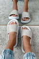 Endless Sparkle Rhinestone Slide Sandals (White Rhinestone) - NanaMacs