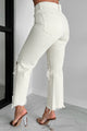 Lysandra High Rise Crop Straight Leg Vervet Jeans (Ivory) - NanaMacs