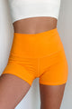 Determined To Win Buttery Soft Biker Shorts (Orange) - NanaMacs