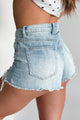 Jenette High Rise Distressed Denim Shorts (Medium-Light Denim) - NanaMacs