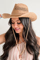 Sittin In The Sun Woven Straw Cowboy Hat (Tan) - NanaMacs