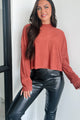 Tabitha Long Sleeve Zenana Top (Rust) - NanaMacs