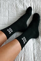 "Bad Ass" Ribbed Crew Socks (Black) - NanaMacs