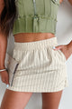 Slow Your Roll Striped Mini Skirt (Cream) - NanaMacs