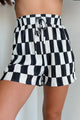 Ships By 9/20 Cool Confidence Checkered Plisse Set (Black/White) - NanaMacs