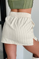 Slow Your Roll Striped Mini Skirt (Cream) - NanaMacs