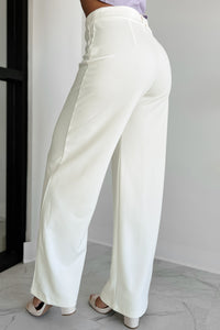 Working Together Wide Leg Pants (Off White) - NanaMacs